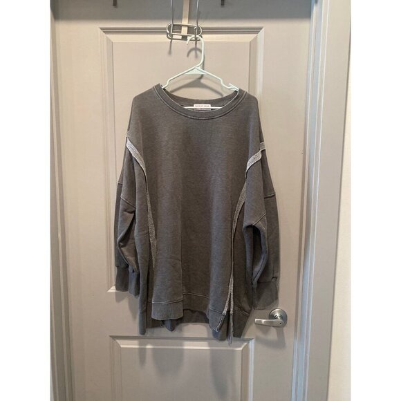 Boutique Sweaters - 1XL Charcoal Gray Crewneck Sweatshirt – Boutique Cozy Basic